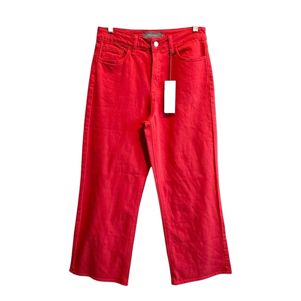 Just USA Lola Slim Wide Leg Cropped Jean - Sz 8 - NWT